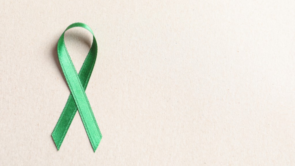 a green ribbon