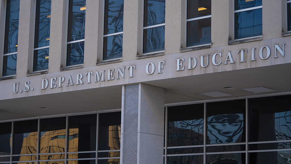 the outside of the U.S. Department of Education building