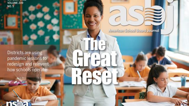 Oct. 2022 ASBJ Cover--Smiling teacher in classroom