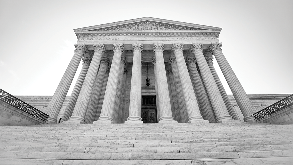 A photo of the steps leading up to the U.S. Supreme Court in Washington, D.C. 